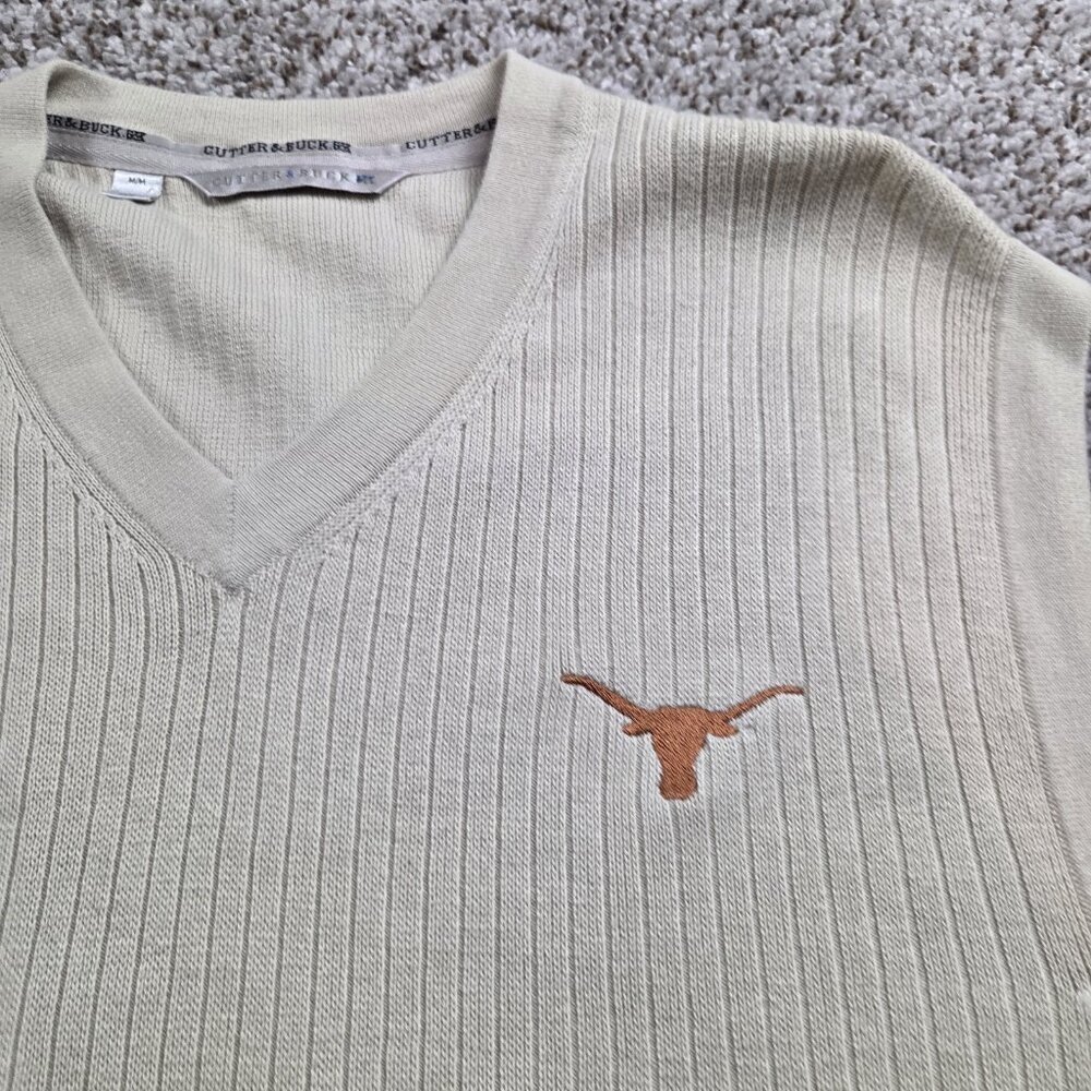 Cutter & Buck Texas Longhorns Vest Men Medium Tan Sports Collage - Picture 3 of 5